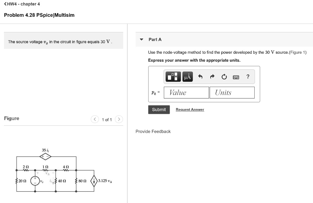 SOLVED HW4 Chapter 4 Problem 4 28 PSpice Multisim Part A The Source