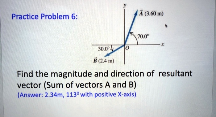 Practice Problem 6 1 360 M 700 300p B 24 M Find The Magnitude And