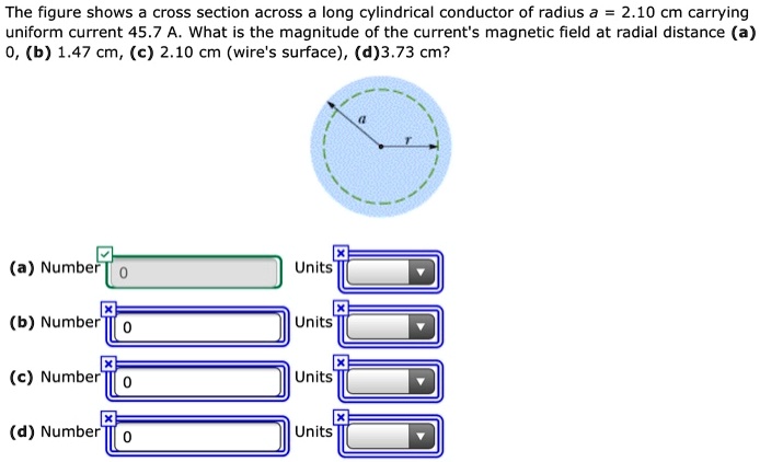 SOLVED The Figure Shows Cross Section Across Long Cylindrical