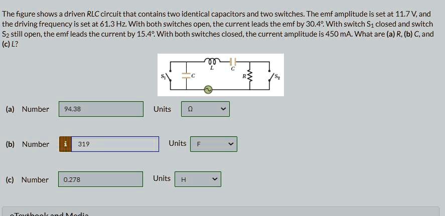 Solved The Figure Shows Driven Rlc Circuit That Contains Two Identica