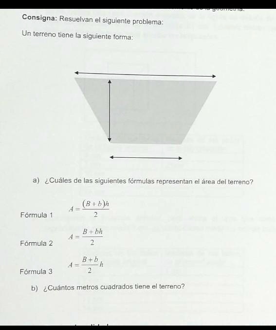 Solved Cu Les De Las Siguientes Formulas Representan El Rea De