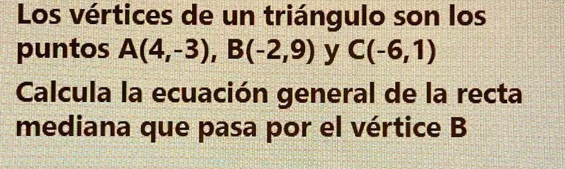 Solved Los V Rtices De Un Tri Ngulo Son Los Puntos A B