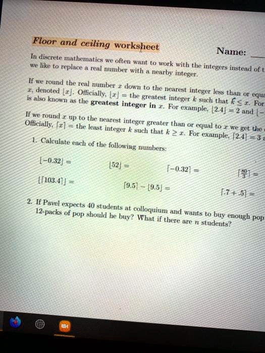 Ceiling And Floor Discrete Math Shelly Lighting