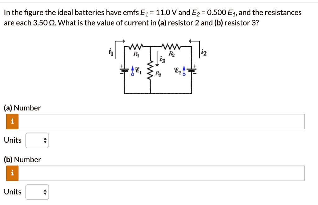 Solved In The Figure The Ideal Batteries Have Emfs E V And Ez