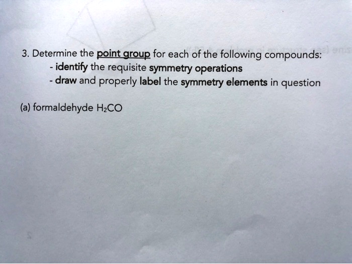 Solved Determine The Point Group For Each Of The Following