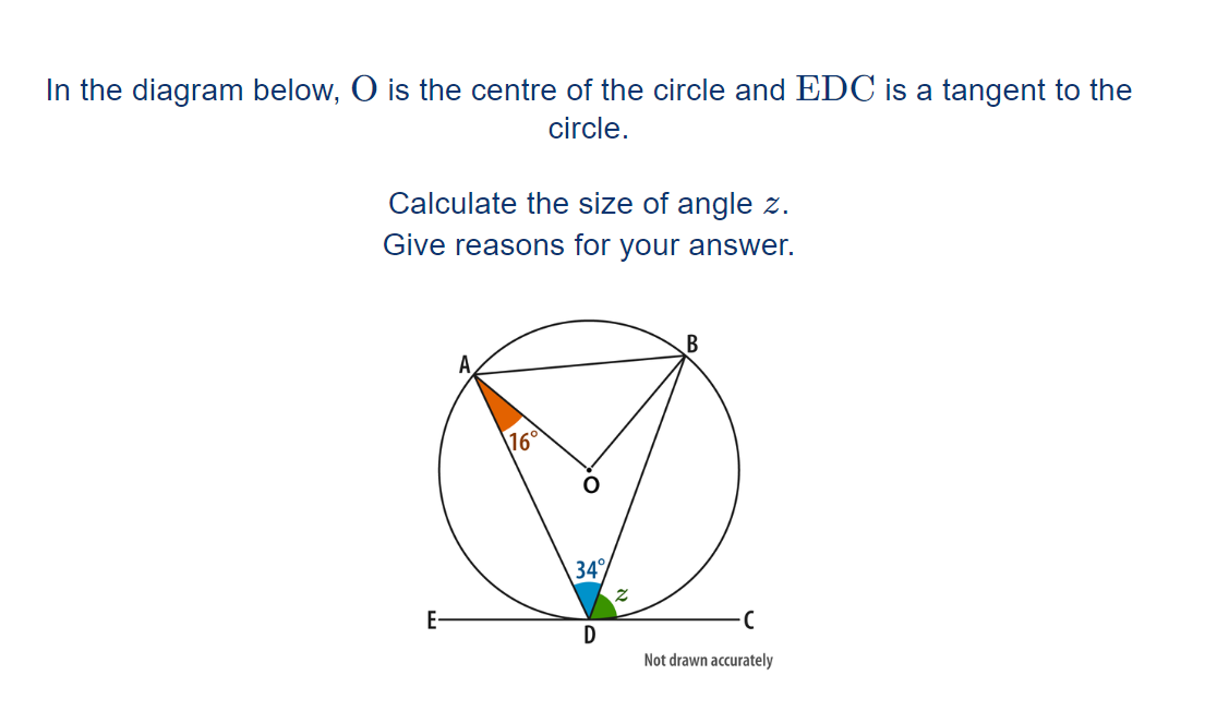 Solved In The Diagram Below O Is The Centre Of The Circle And Edc Is