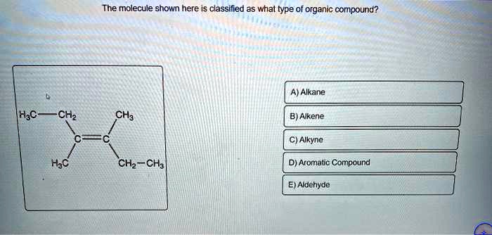 Solved The Molecule Shown Here Classiled As What Type Of Organic