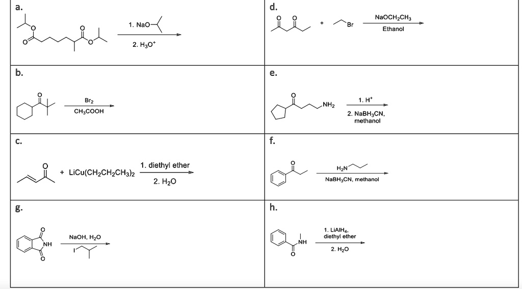 SOLVED NaOCHzCH Ethanol Nao 2 Hyot Brz NHz CH CooH 2 NaBH CN