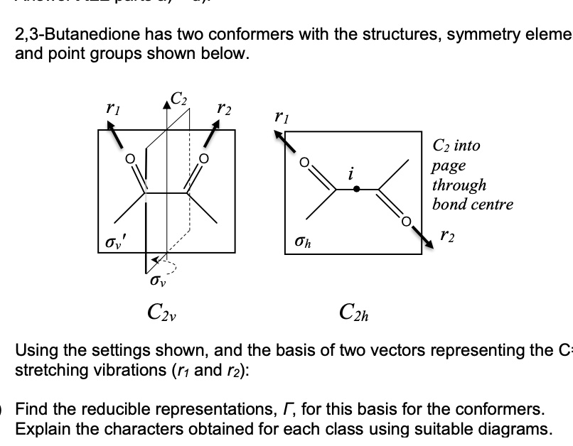 Solved Butanedione Has Two Conformers With The Structures