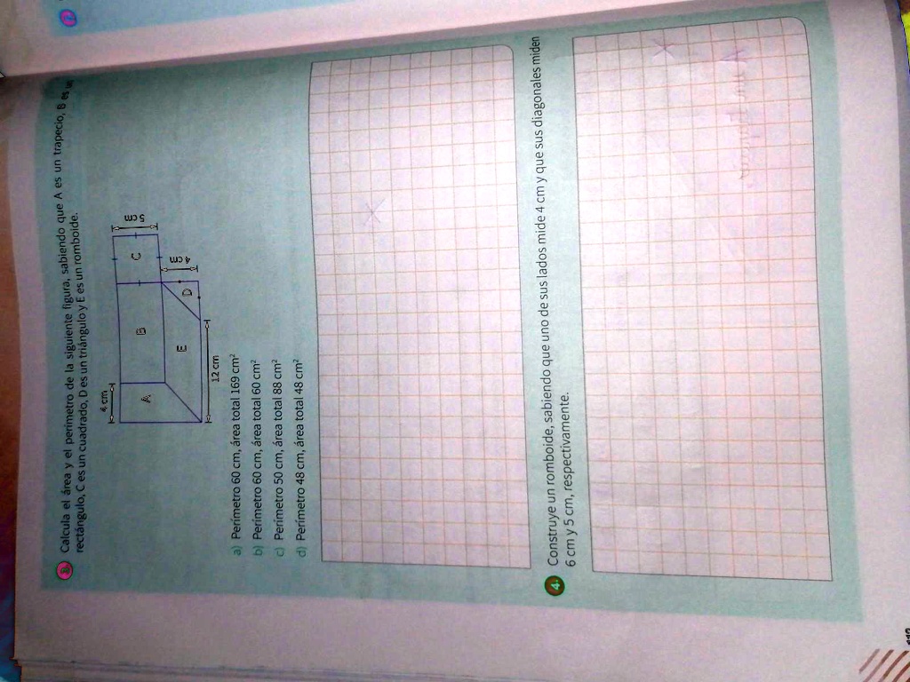 SOLVED calcula el área del perímetro de la siguiente figura sabiendo