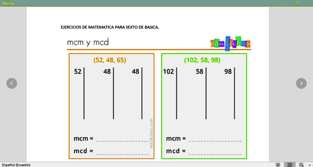 Solved Ejercicios De Matem Tica Para Sexto De B Sica Whatapp