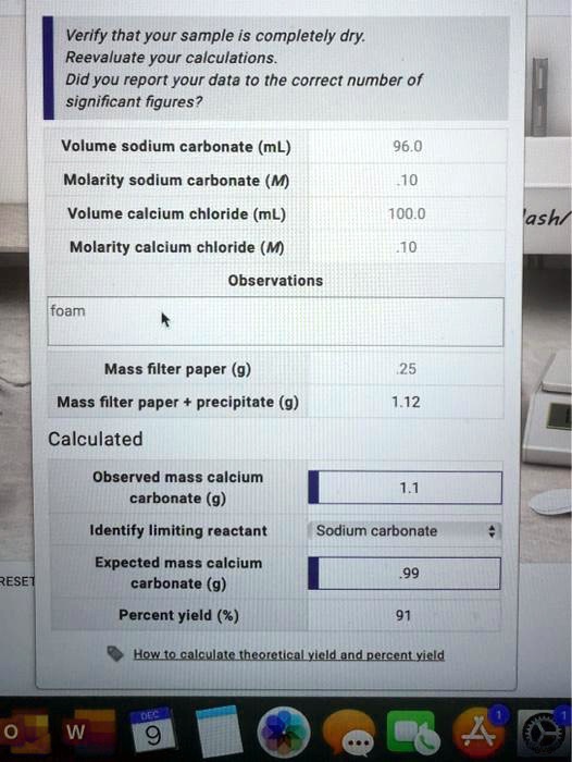 Solved Verify That Your Sample Is Completely Dry Reevaluate Your