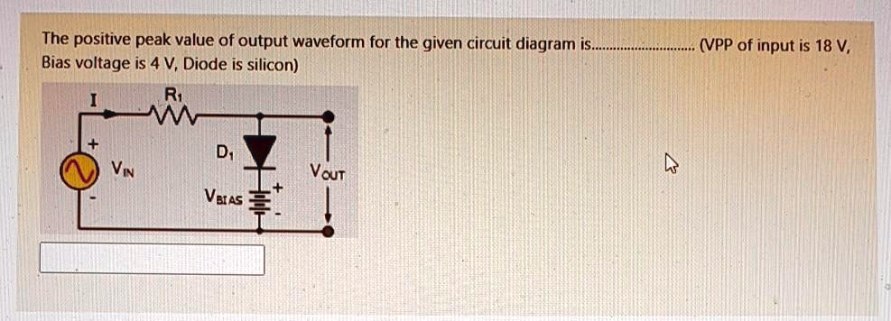 Solved The Positive Peak Value Of The Output Waveform For The Given