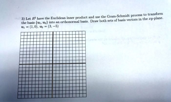 Solved The Gram Schmidt Process To Transform Let R Have The