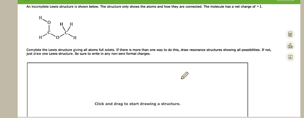 An Incomplete Lewis Structure Shown Below The Struct Solvedlib