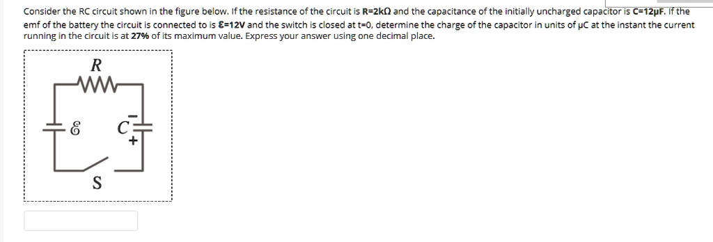 Solved Consider The Rc Circuit Shown In The Figure Below Iftne