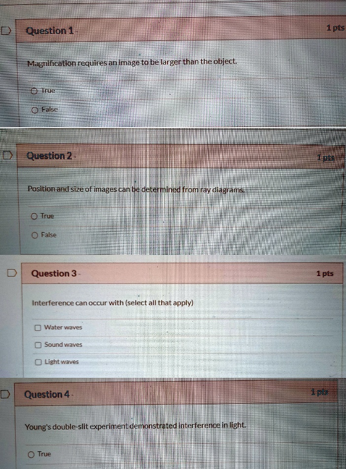 SOLVED Question 1 1pts Magnification Requires An Image To Be Larger