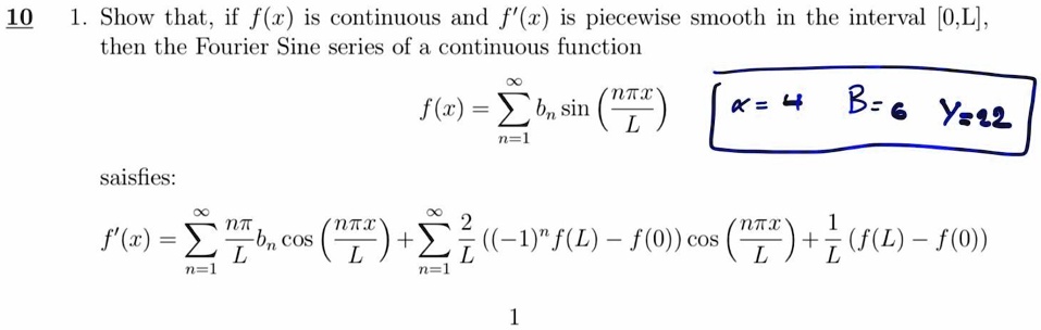 SOLVED Show That If F R Is Continuous And F X Is Piecewise Smooth