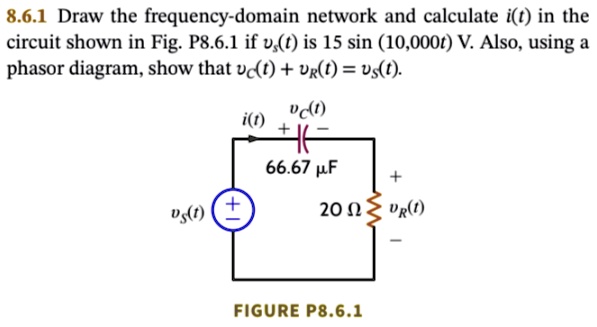 SOLVED 8 6 1 Draw The Frequency Domain Network And Calculate I T In