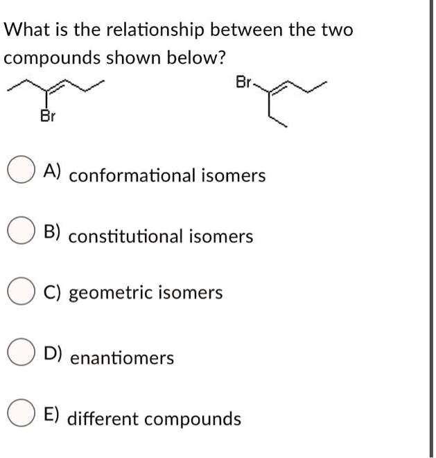 Solved What Is The Relationship Between The Two Compounds Shown Below