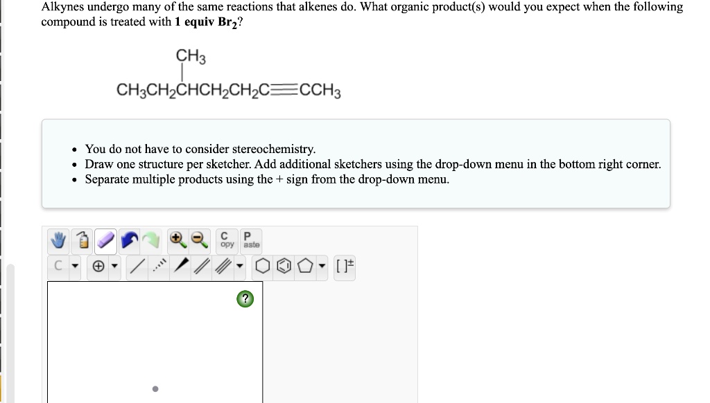 Solved Alkynes Undergo Many Of The Same Reactions That Alkenes Do