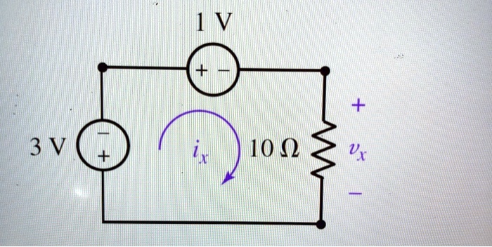 SOLVED Determine Vx And Ix In The Circuit 1V 100 WW Ux 3V