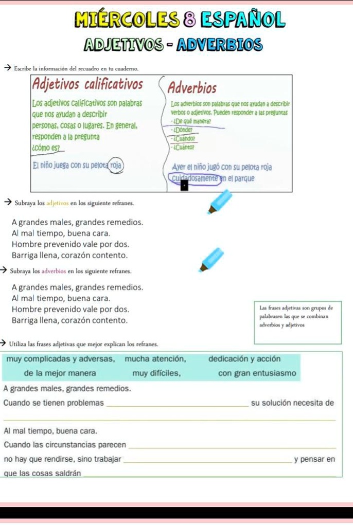 Solved La Imagen Ayuda Doy Coronita Miz Rcoles Espa Ol Adjetivos