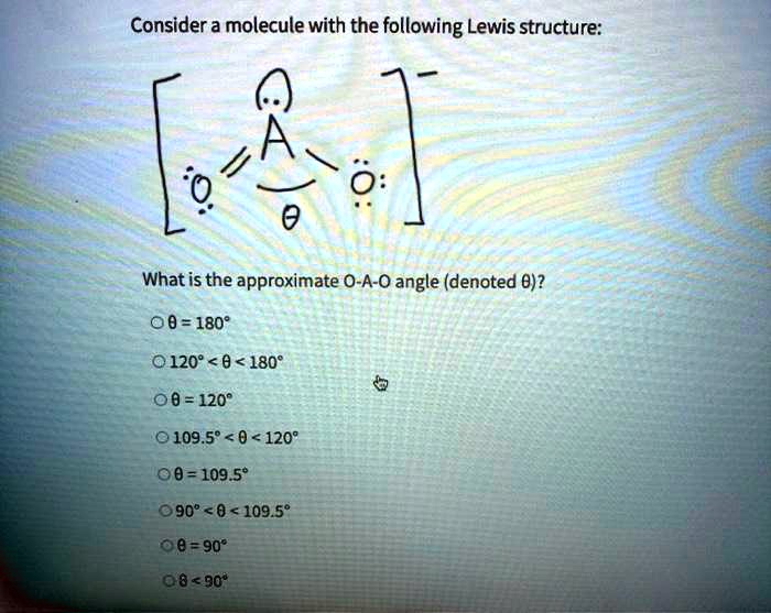 Consider A Molecule With The Following Lewis Structur SolvedLib