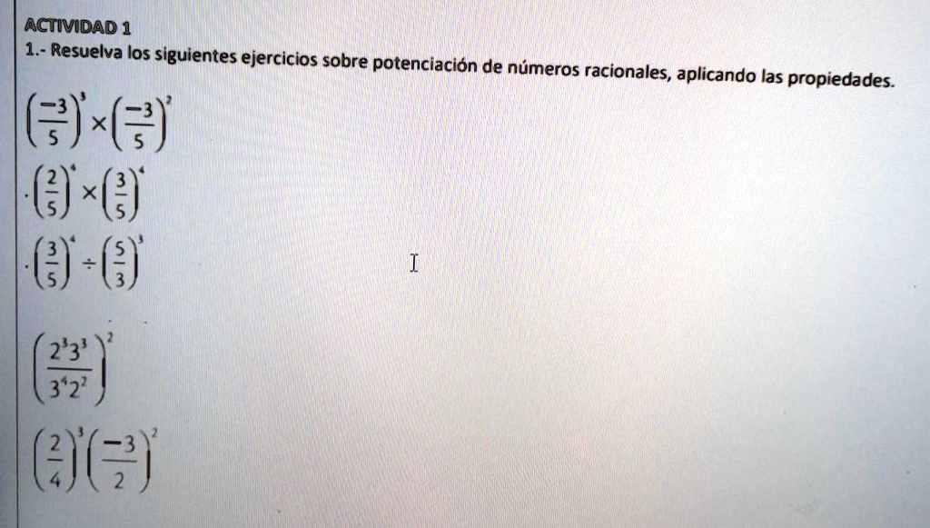 SOLVED ACTIVIDAD 1 1 Resuelva Los Siguientes Ejercicios Sobre