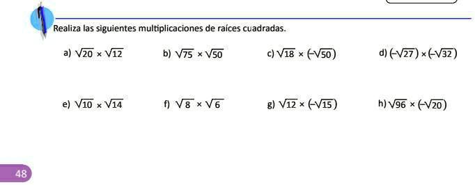 Solved Multiplicacion De Ra Ces Cuadradas Utilizando