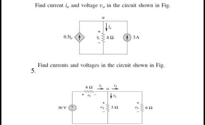 SOLVED Find Current I And Voltage Vo In The Circuit Shown In Fig 0 5i