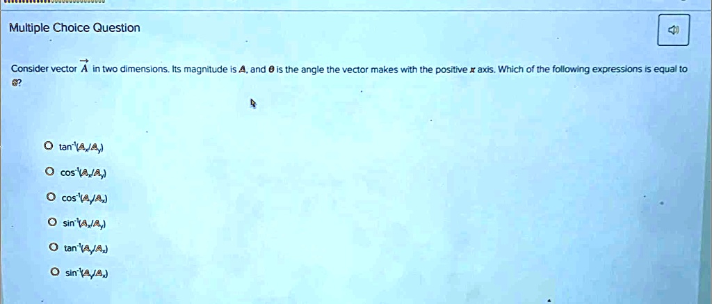 SOLVED Multiple Choice Question Consider Vector Vec A In Two