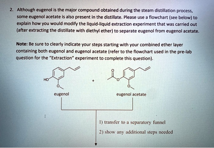 SOLVED Although Eugenol Is The Major Compound Obtained During The