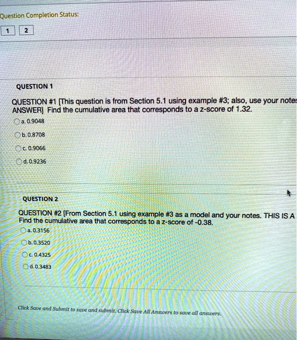 Solved Question Completion Status Question Question This