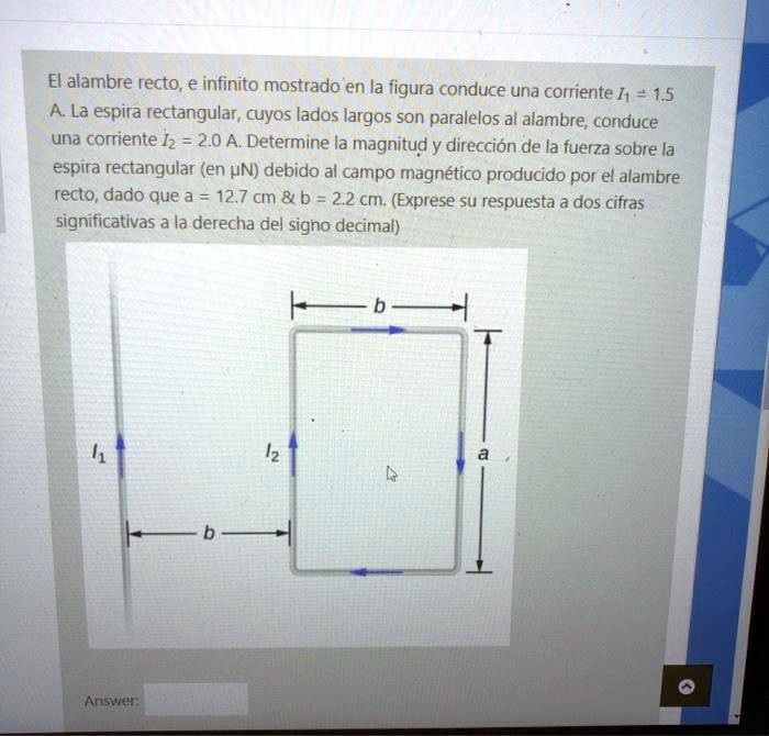 SOLVED El Alambre Recto E Infinito Mostrado En La Figura Conduce Una