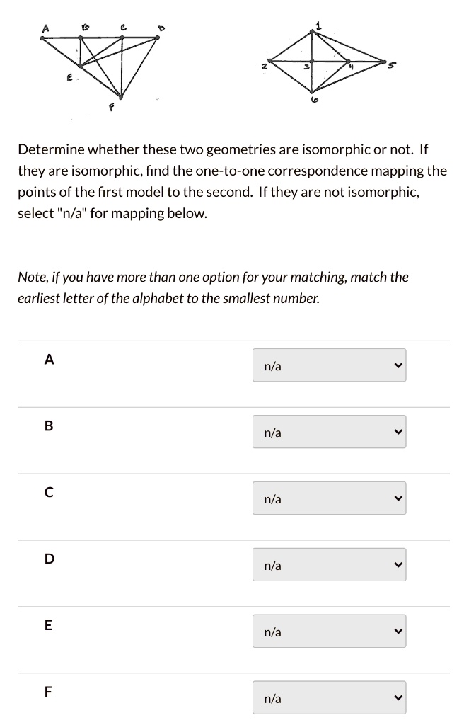 SOLVED Determine Whether These Two Geometries Are Isomorphic Or Not If