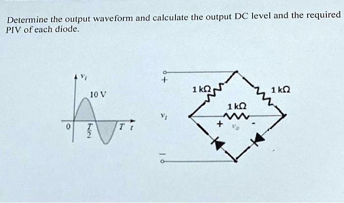 SOLVED Determine The Output Waveform And Calculate The Output DC Level