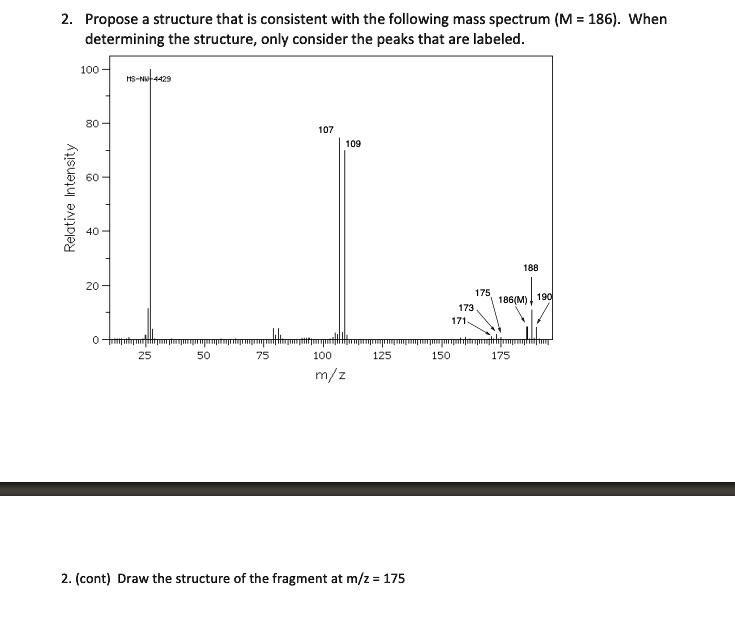 Solved Propose Structure That Is Consistent With The Following Mass