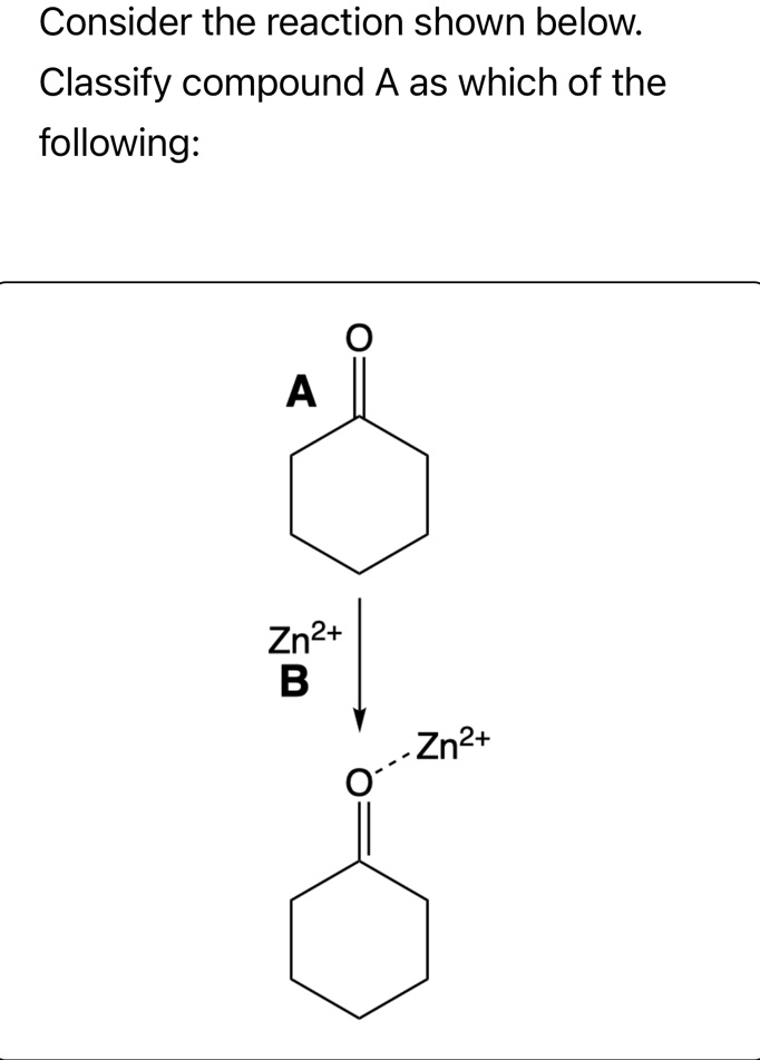 Solved Consider The Reaction Shown Below Classify Compound A As Which