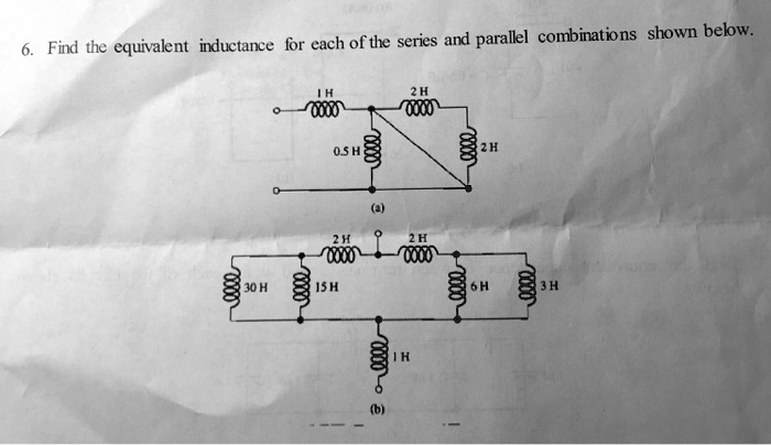 Solved Find The Equivalent Inductance For Each Of The Series And