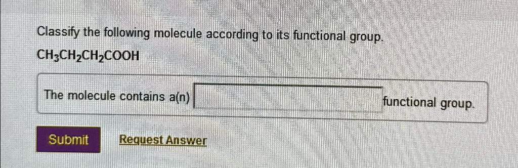 Solved Classify The Following Classify The Following Molecule