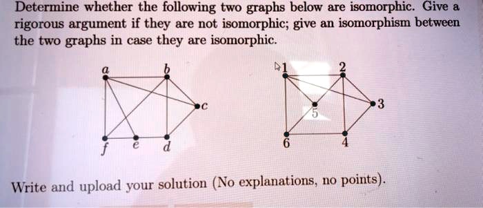 SOLVED Determine Whether The Following Two Graphs Below Are Isomorphic