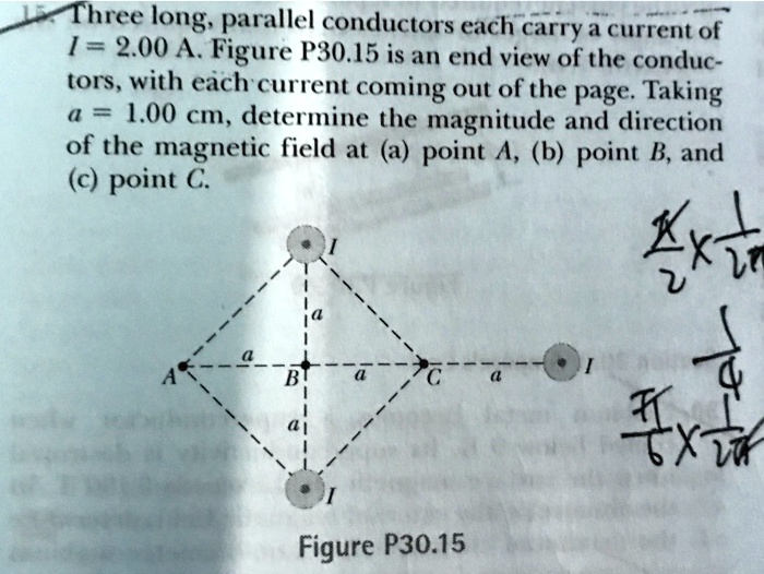 Solved Three Long Parallel Conductors Each Carry A Current Of