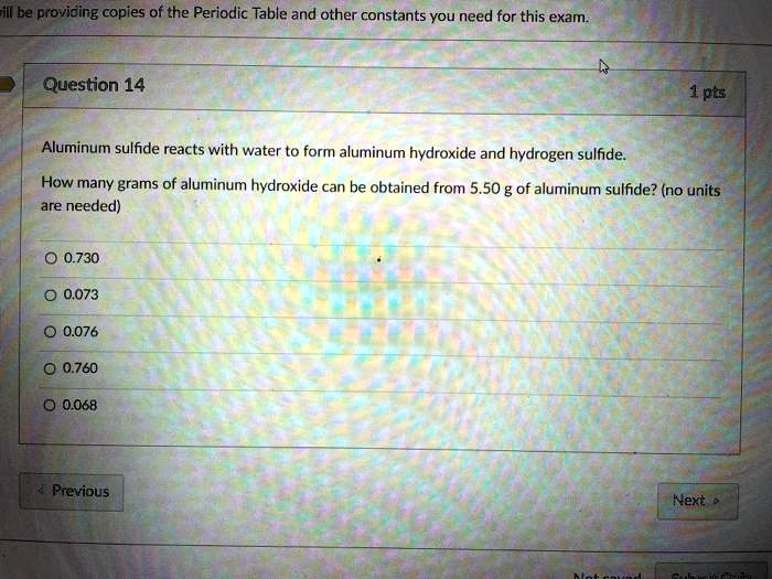 Solved Ill Be Provicing Copies Of The Periodic Table And Other