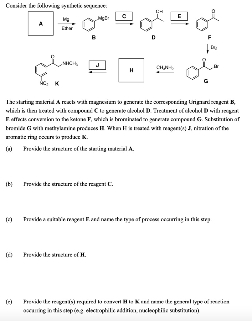 Solved Consider The Following Synthetic Sequence Mg Mgbr Ether Brz