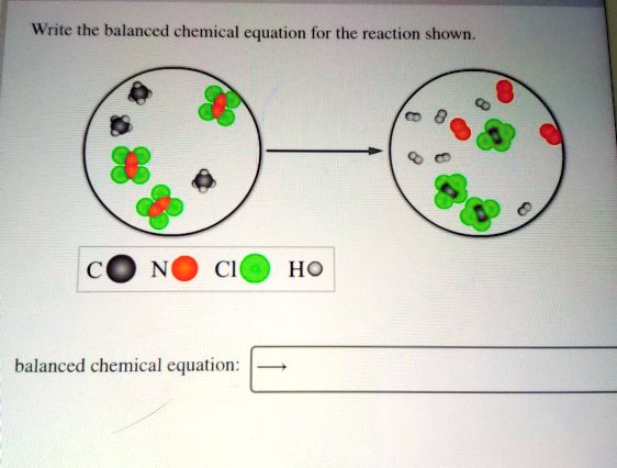 SOLVED Write The Balanced Chemical Equation For The Reaction Shown N