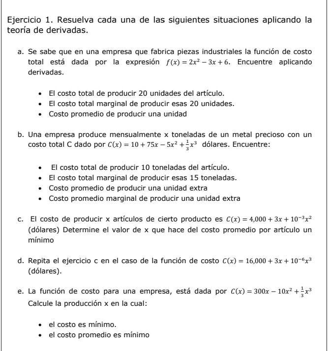 SOLVED Necesito Ayuda Doy Corona Ejercicio 1 Resuelva Cada Una De