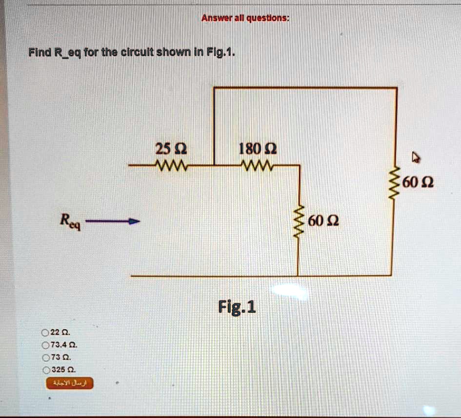 SOLVED Find Req for the circuit shown in Fig 1 25 Î 180 Î 60 Î Req