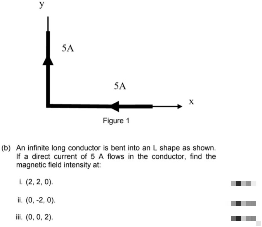 SOLVED 5A 5A X Figure 1 B An Infinitely Long Conductor Is Bent Into