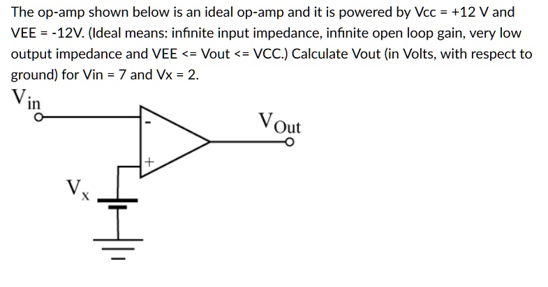 Solved The Op Shown Below Is An Ideal Op And It Is Powered By